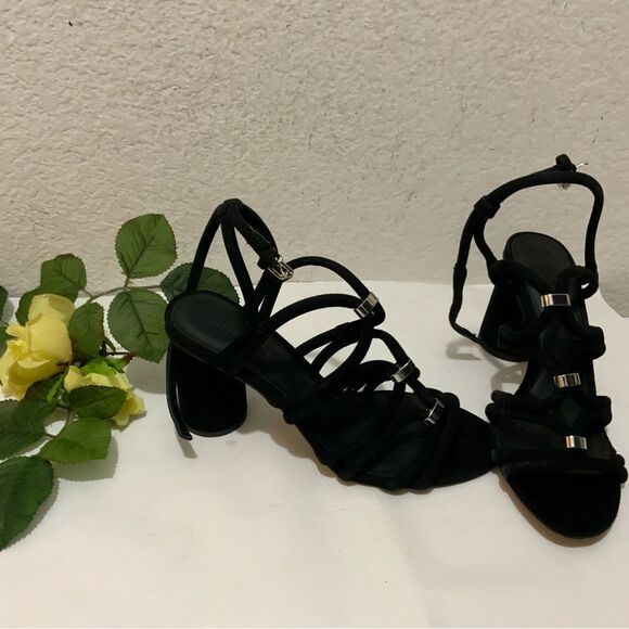 REBECCA MINKOFF black Apolline Strappy Sandals shoes size 7 M $158 - Picture 1 of 15